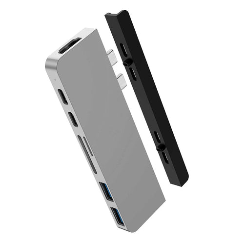 HyperDrive HD28C DUO 7-in-2 USB-C Hub (Silver)
