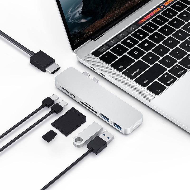 HyperDrive HD28C DUO 7-in-2 USB-C Hub (Silver)