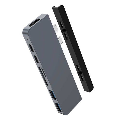 HyperDrive HD28C DUO 7-in-2 USB-C Hub (Grey)