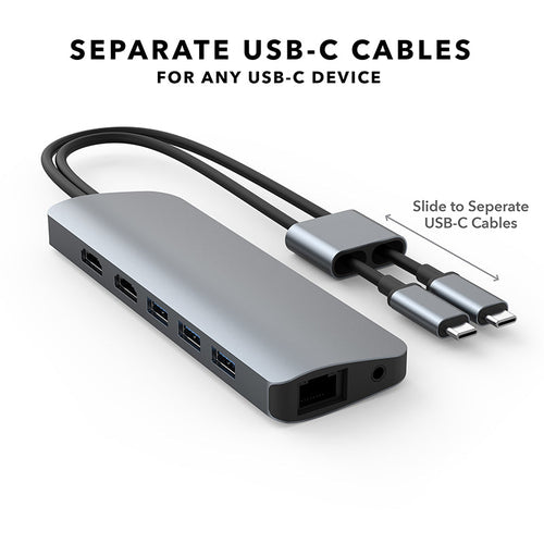 HyperDrive HD392 VIPER 10-in-2 USB-C Hub (Grey)