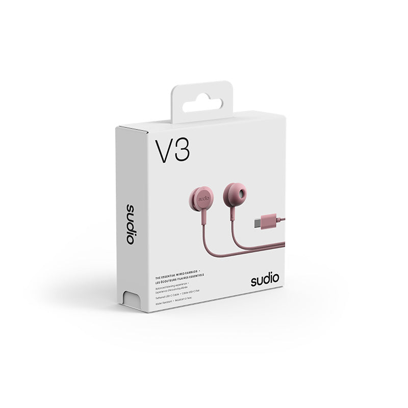 Sudio V3 Wired USB-C Earbuds - Pink