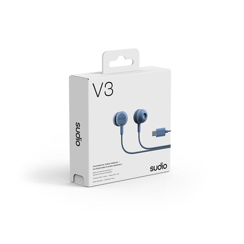 Sudio V3 Wired USB-C Earbuds - Blue