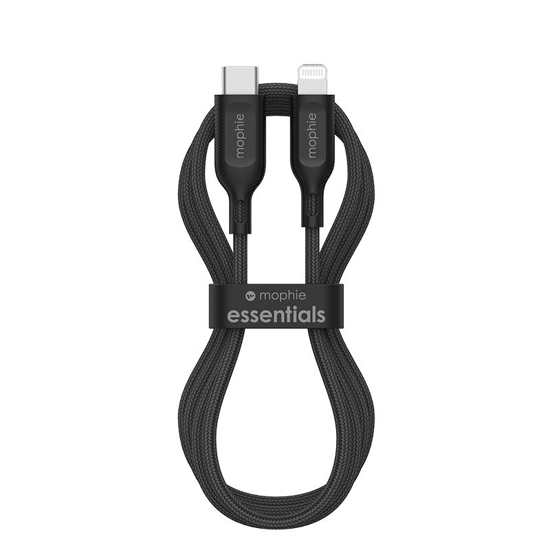Mophie TN-1M-Braided-FG USB-C to Lightning Essential (Black)