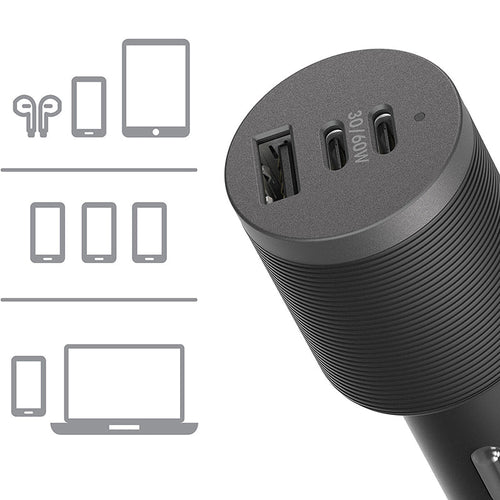 Otterbox USB-C Car Charger 72W 3-Port Premium Pro Fast Charge