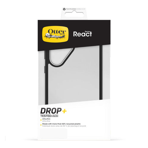 Otterbox React S24 Ultra Black Crystal Case for Samsung (Clear/Black)
