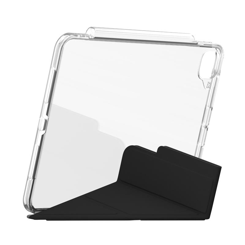 Zagg ZG-702314518 iPad Pro 13 2024 Crystal Palace Folio Case  (Clear/Black)
