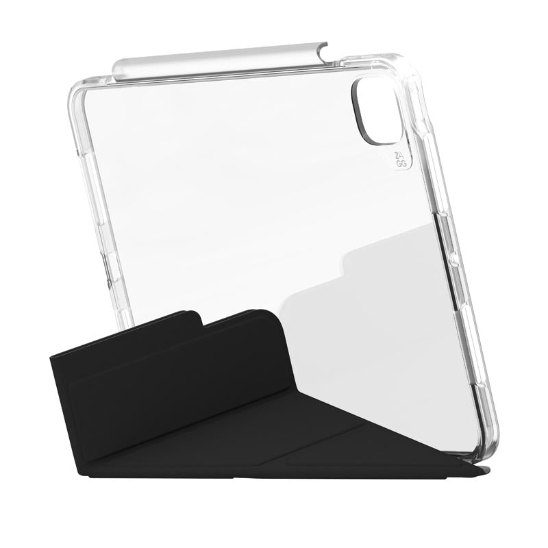 Zagg ZG-702314518 iPad Pro 13 2024 Crystal Palace Folio Case  (Clear/Black)