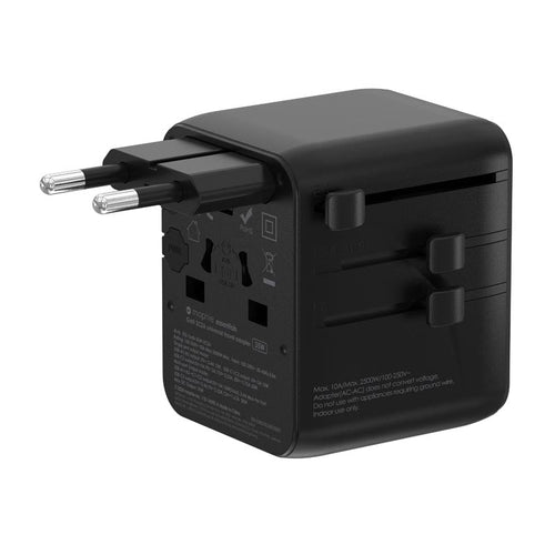 Mophie MP-409917457 Gan PD35W 3C2A Universal Travel Adapter (Black)
