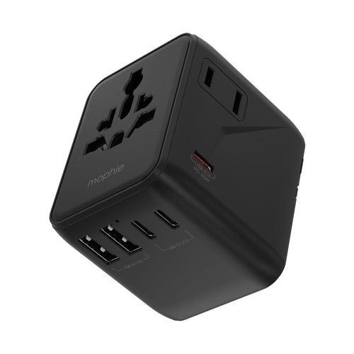 Mophie MP-409917457 Gan PD35W 3C2A Universal Travel Adapter (Black)