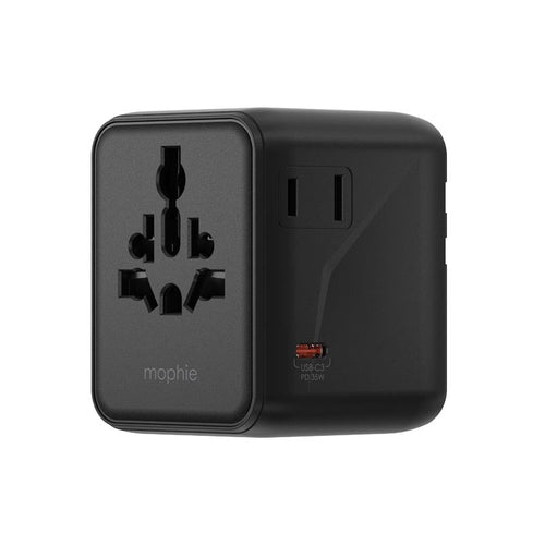 Mophie MP-409917457 Gan PD35W 3C2A Universal Travel Adapter (Black)