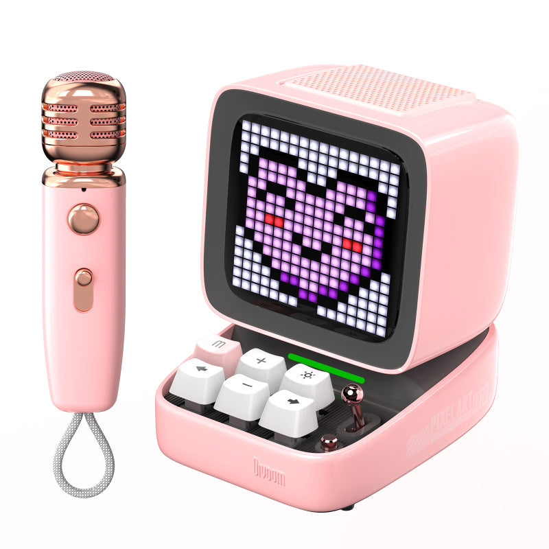 Divoom Ditoo-Mic Retro Pixel Art BT Speaker (Pink)