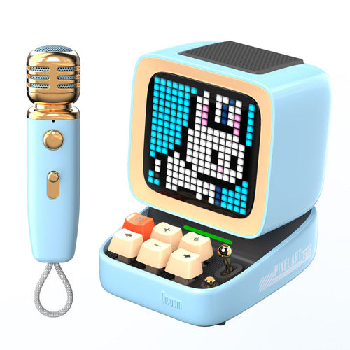 Divoom Ditoo-Mic Retro Pixel Art BT Speaker (Blue)