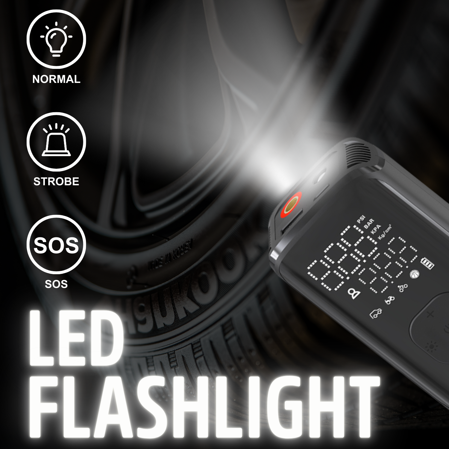 Energizer PAC4000 Portable Air Compressor with 2000mAh Power Bank