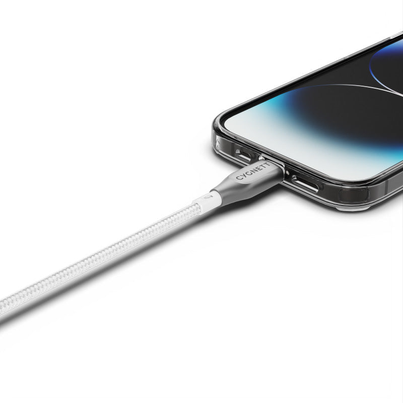 Cygnett CY4668PCCCL Armoured Lightning To USB-C Cable 1M (White)