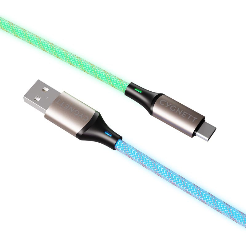 Cygnett CY5212 Illuminate USB-C to USB-A 1.2m Light Up Cable
