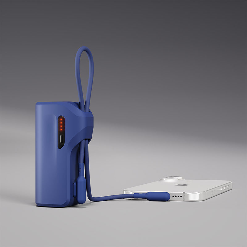 Cygnett Thumboost 5K Powerbank Built-in Cable (Neon Dusk)