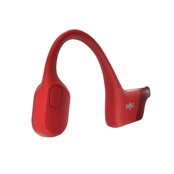 Shokz OpenRun Bone Conduction Open-Ear Headphones (Red)