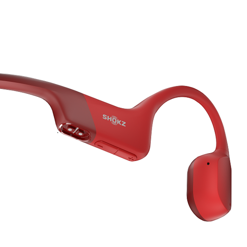 Shokz OpenRun Bone Conduction Open-Ear Headphones (Red)