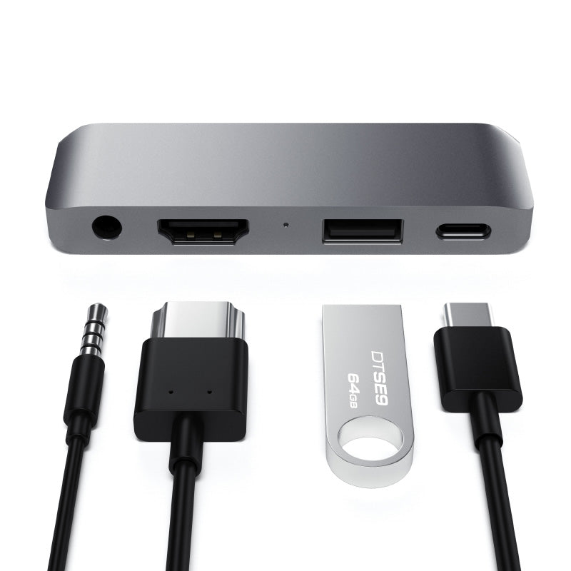 Satechi ST-TCMPHM Aluminium USB-C Mobile Pro Hub (Space Grey)