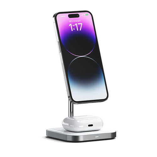 Satechi ST-WMCS2M 2-in-1 Magnetic Wireless Charging Stand