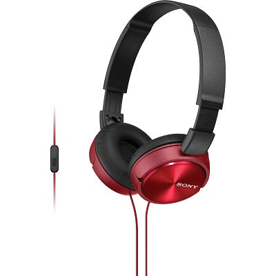 Sony MDR-ZX310AP Headphones with Mic (Red)
