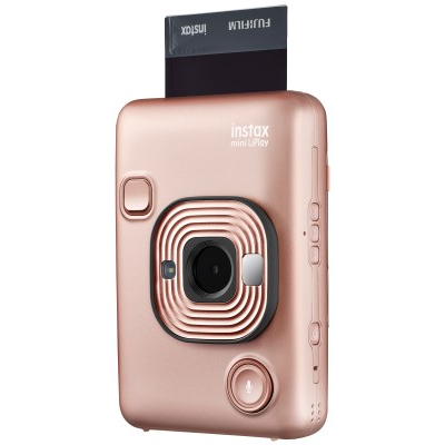 Fuji Instax Mini LiPlay Instant Camera (Blush Gold)