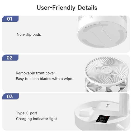 Simplus DFSH017WH00 Desktop and Floor Dual-Purpose Fan