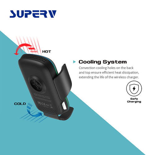 SuperV G91 Wireless Induction Car Holder Sets 15W/Type C
