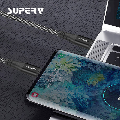 SuperV CCD200-BK 200cm USB2.0 TypeC to Type C PD 60W Cable