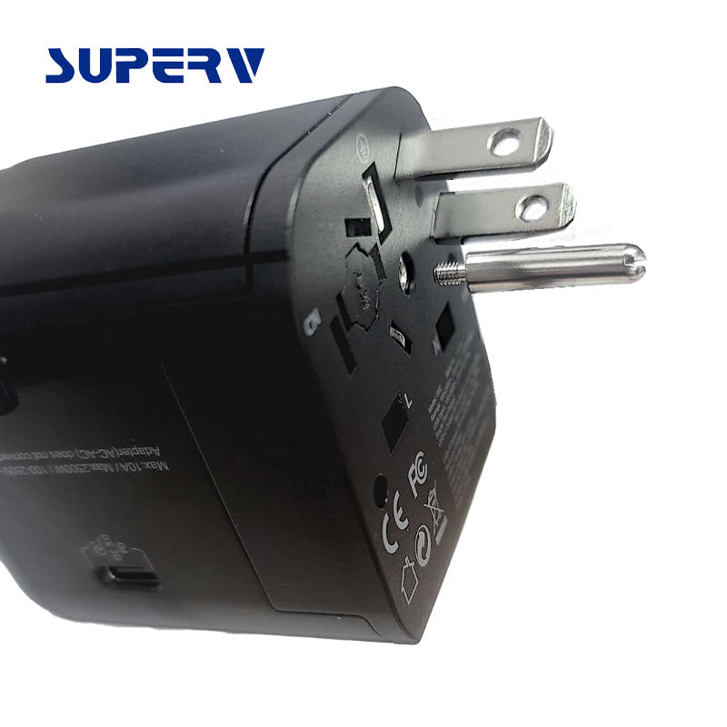 SuperV G52 PD30W USB Quick Charge Travel Adaptor (Black)