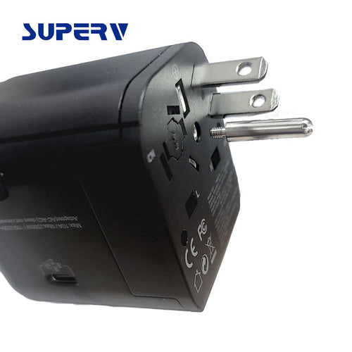 SuperV G52 PD30W USB Quick Charge Travel Adaptor (Black)