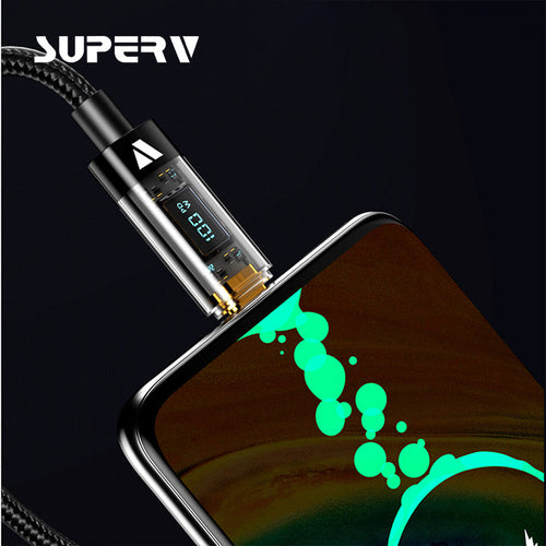 SuperV RT20 100W C to C Charging with Display Cable 20cm