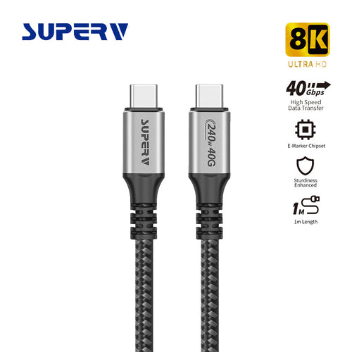 SuperV CC240 8K 240W USB4 Multi-Interface Cable 100cm