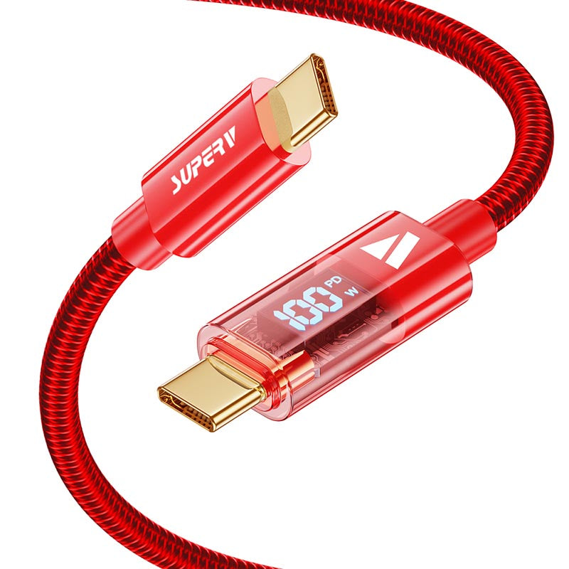 SuperV RT4-100-RD C to C Digital Display Cable 1M (Red)