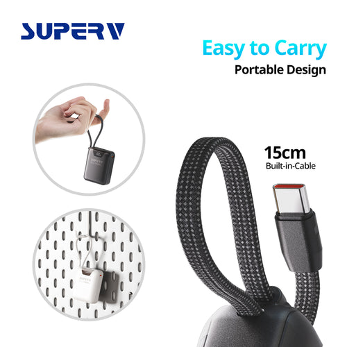 SuperV Power15 10000mAh CCC Power Bank (Pink)