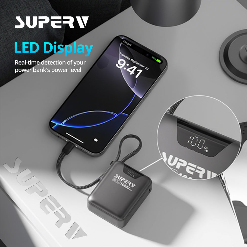 SuperV Power15 10000mAh CCC Power Bank (Pink)