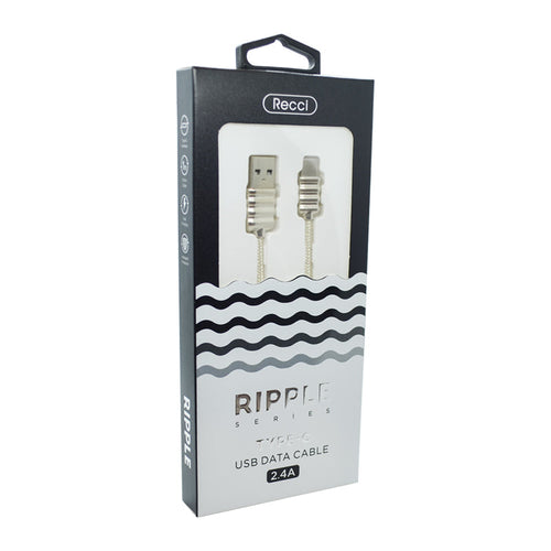 Recci RCT -L100 USB A to Type-C USB2.0 2.4A Cable 1M White