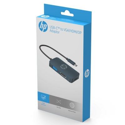 HP DHC-CT200 USB CM to HDMI+VGA+DP Adaptor (Space Grey)