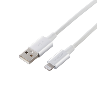 Elecom MPA-UALPS10 Durable Aluminium Connector 1m Lightning Cable (Silver)