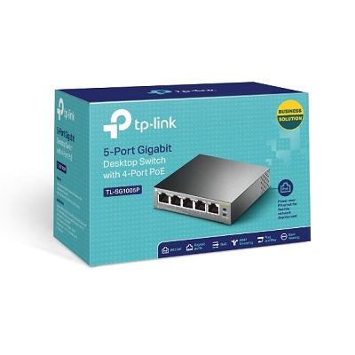 TP-Link TL-SG1005P 5-port Gigabit Desktop Switch with 4P POE