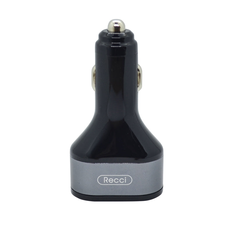 Recci RUC-B1 Dual-Output USB Car Charger Grey