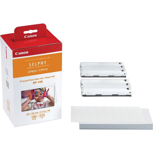 Canon RP-108 4R Size Paper + Ink Cartridge (108 Sheets)