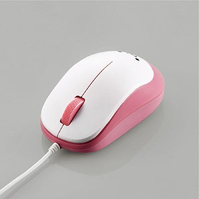 Elecom M-Y8UB BlueLED 3 Buttons Wired Mouse (Pink)