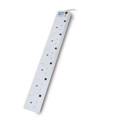 PowerPac 6 Way Extension 3Meter 2 Pin Direct,Neon & Surge