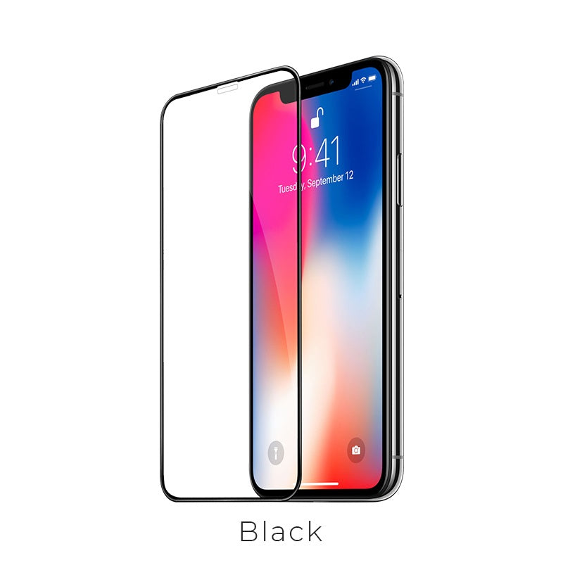 Hoco A12 Nano 3D Edge Tempered Glass Protector for iPhone XS Max (Black)