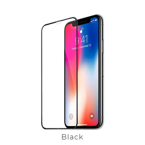 Hoco A12 Nano 3D Edge Tempered Glass Protector for iPhone XS Max (Black)