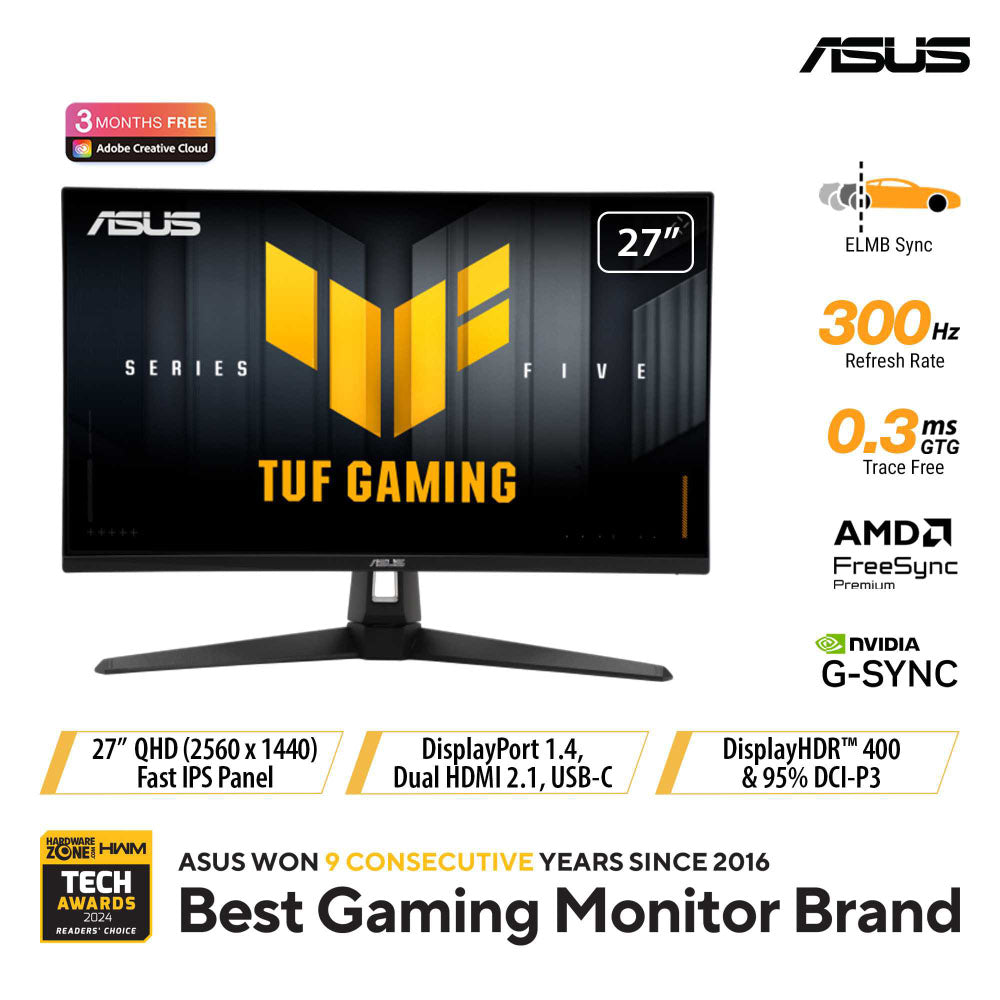 Asus TUF Gaming VG27AQ5A - 27 QHD IPS 210Hz (OC) Gaming Monitor