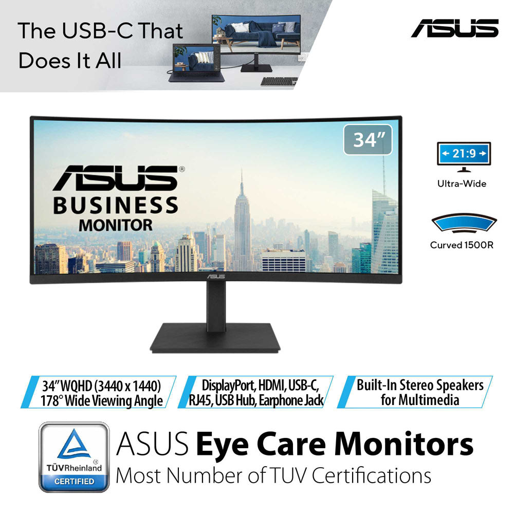 Asus VA34VCPSR - 34 WQHD VA 100Hz Business Monitor