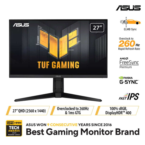 Asus TUF Gaming VG27AQML1A - 27 QHD Fast IPS 260Hz Gaming Monitor