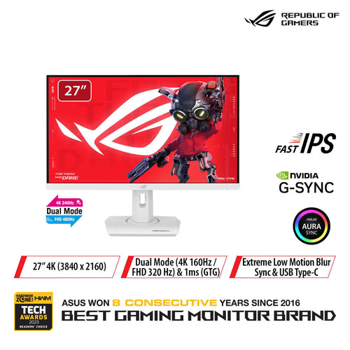 Asus ROG Strix XG27UCG-W - 27 UHD Fast IPS 160/320Hz Dual Mode Gaming Monitor